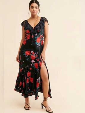 Free People New Warm Hearts Midi Dress Size Medium